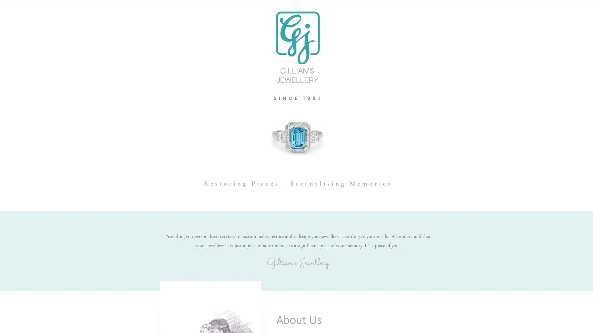 Gillians Jewellery web design graphic design ecommerce online store development