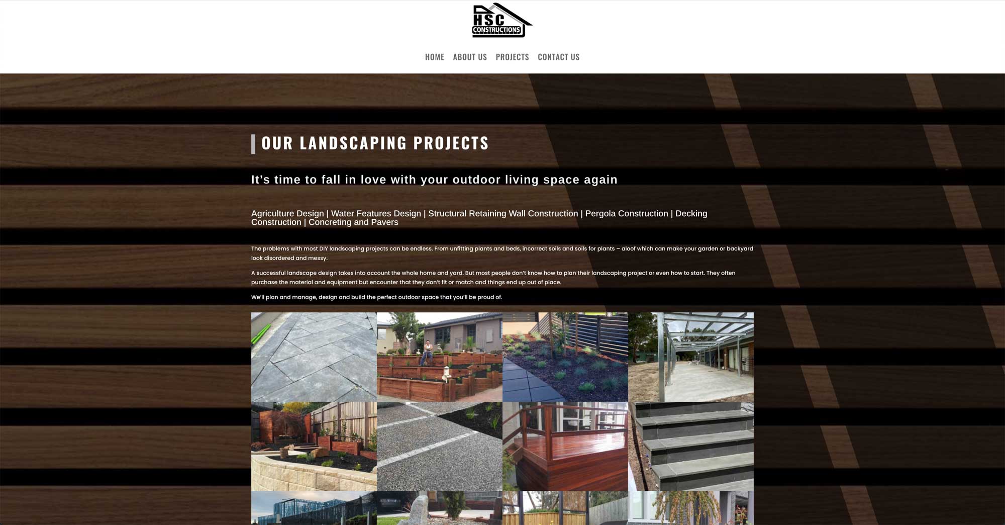HSC Constructions | Melbourne Landscape Design and Constructions Company | Web Design and Development SEO by Bluehands